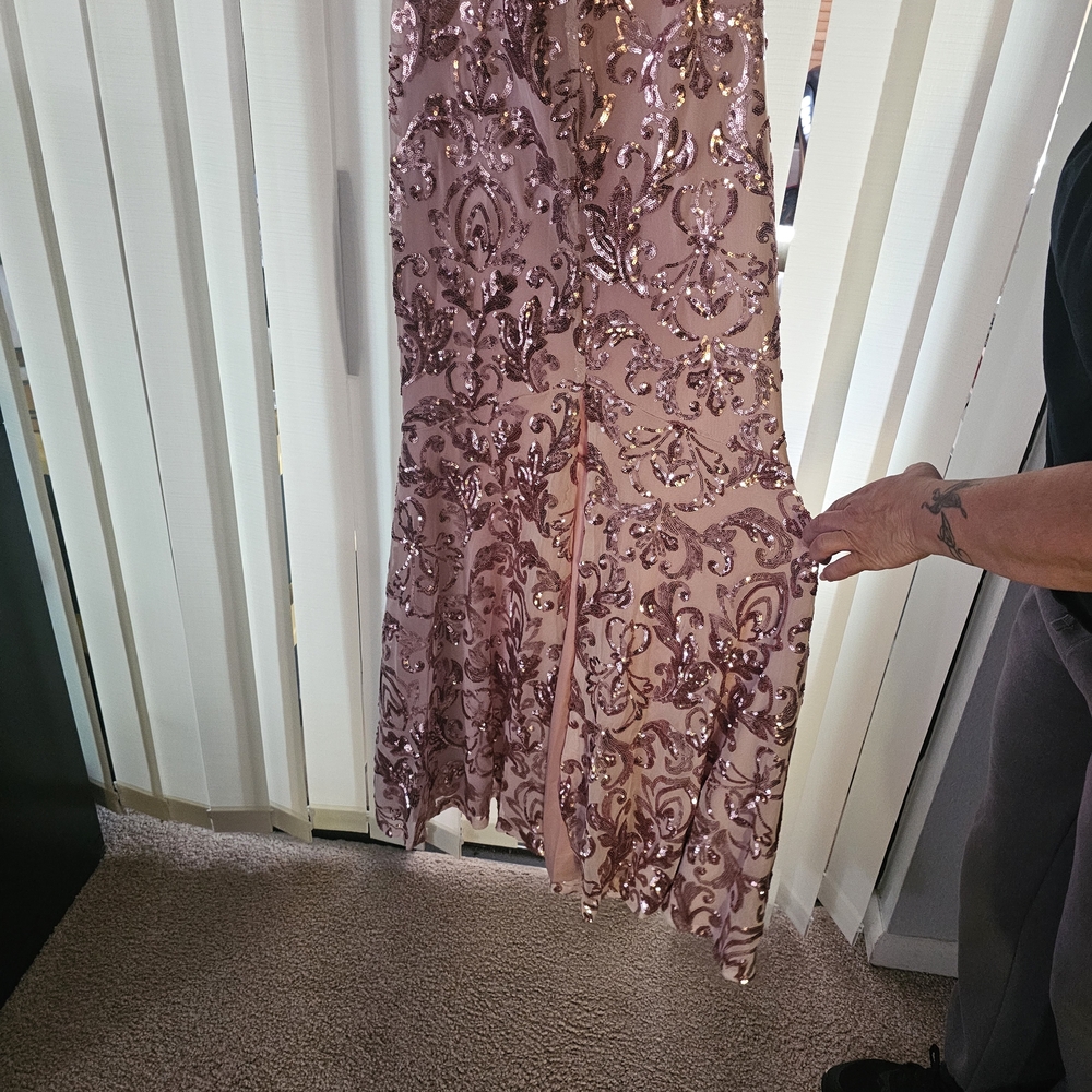 Windsor Pink Sequin Prom Dress